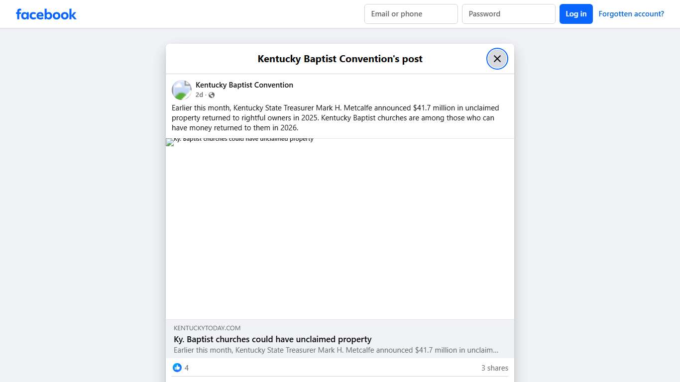 Earlier this month, Kentucky... - Kentucky Baptist Convention Facebook